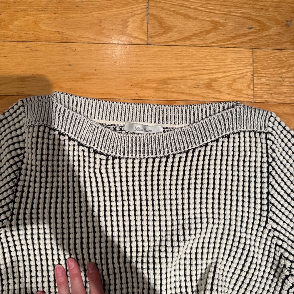 MaxMara Cream Ribbed Knit Sweater - Picture 2 of 8